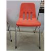 Image 8 : 2 Stackable Orange Chairs.
