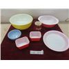 5-Piece Pyrex: Mixing Bowls, Refrigerator Dish, Pie Plate, Grindley Bowl, Coca-Cola Cup