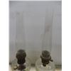 Image 4 : 2 Aladdin Oil Lamps With Chimneys And 1 Base
