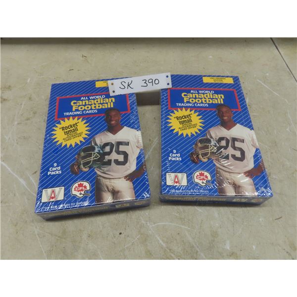 2 x 1991 All World Canadian Football Cards — Factory Sealed.