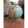 Image 10 : Brass Planter, Goblets, Candy Dish, And A World Globe.