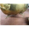 Image 4 : Brass Planter, Goblets, Candy Dish, And A World Globe.