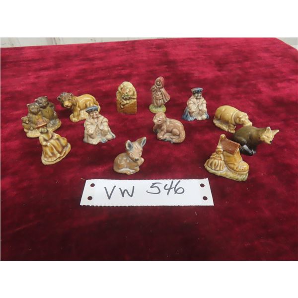 12 Red Rose Tea Figurines.