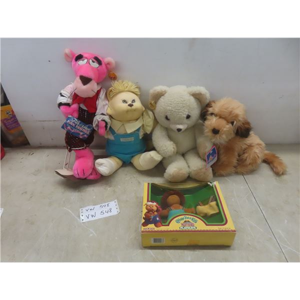 Stuffed Toys — Cabbage Patch, Koosas (In Pckg), Pink Panther, Snuggle, And Benji.