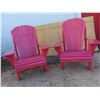 Image 12 : Adirondack Wood Chairs - Pink