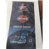 Image 2 : 2 Double-Sided Miller/Harley-Davidson Banners, 37" x 18", And A Harley Crest