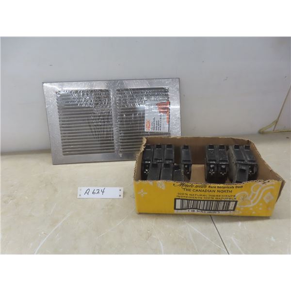 8 Single/2 Double General Electric Breakers/New 14' x 8' Sidewall Grill.