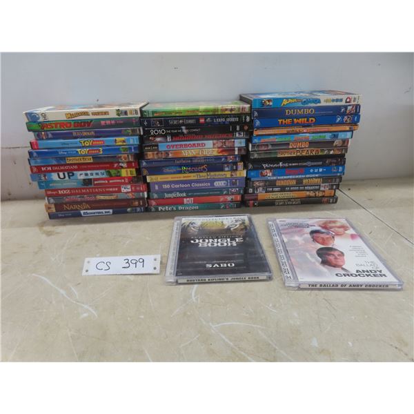 40+ DVDs Including Disney Titles And Others.