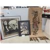 Image 1 : 3 Pieces Of Aboriginal Art - 2 Pictures (Largest 24" x 25") And A Wall Hanging, 20" x 42".