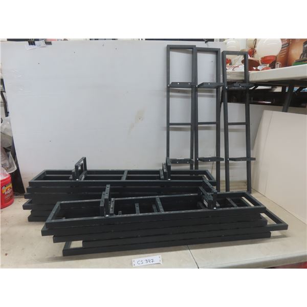Metal Shelving, 14 Pieces - 34" x 16 1/2" x 41" Deep.