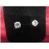 Image 7 : New 18K Gold-Plated 0.8 ct Cubic Zirconia Stud Earrings.