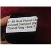 Image 10 : New 18K Gold-Plated 0.8 ct Cubic Zirconia Chanel Ring, Size 7.