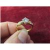 Image 5 : New 18K Gold-Plated 0.8 ct Cubic Zirconia Chanel Ring, Size 7.