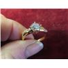 Image 9 : New 18K Gold-Plated 0.8 ct Cubic Zirconia Chanel Ring, Size 7.