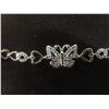 Image 2 : New 18K Gold-Plated Simulated Diamond CZ Heart/Butterfly Bracelet, Adjustable 6.5"-7.5".