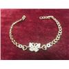 Image 4 : New 18K Gold-Plated Simulated Diamond CZ Heart/Butterfly Bracelet, Adjustable 6.5"-7.5".