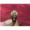 Image 4 : New 18K Gold-Plated Heart-Cut Cubic Zirconia Ring, Size 6.