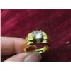 Image 8 : New 14K Gold-Plated 1.0 ct Cubic Zirconia Men’s Ring, Resizable.
