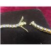 Image 2 : New 14K Gold-Plated 4.0 mm Cubic Zirconia Tennis Necklace, 18" Long.