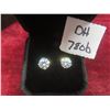 Image 1 : New 14K Gold-Plated 2.0 ct Cubic Zirconia Stud Earrings.