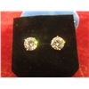 Image 3 : New 14K Gold-Plated 2.0 ct Cubic Zirconia Stud Earrings.