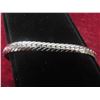 Image 3 : New Platinum-Plated Serpentine Bracelet, 7.5" Long.