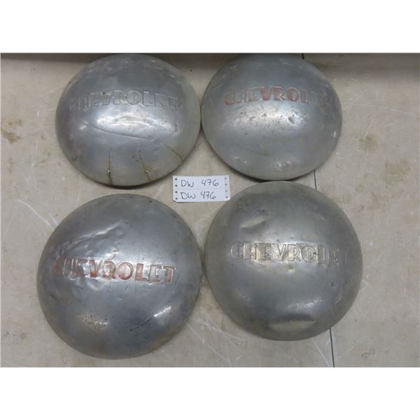 Set Of Chevrolet Pickup Dog-Dish Hubcaps.