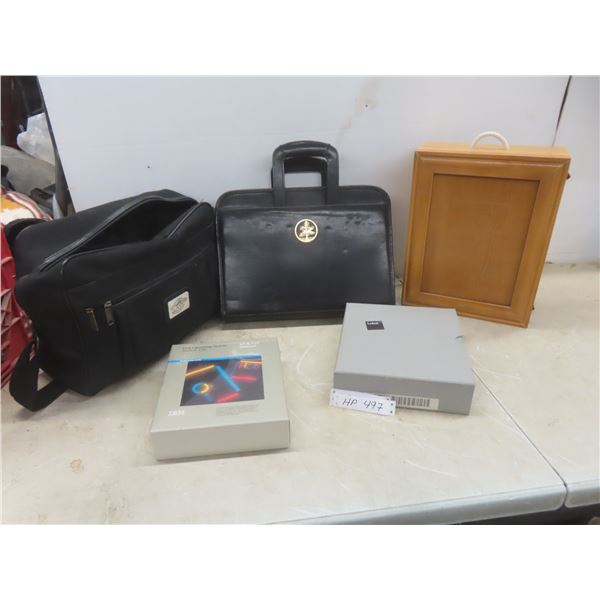 Wood Wine Case, Briefcase, Carry-On, And A Vintage "DOS" Operating System - Factory Sealed.