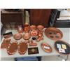Copper Servingware - Pitcher, Candle Holders, Salt And Pepper, Butter Dish, And More.