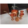 Image 3 : Copper Servingware - Pitcher, Candle Holders, Salt And Pepper, Butter Dish, And More.