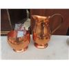 Image 7 : Copper Servingware - Pitcher, Candle Holders, Salt And Pepper, Butter Dish, And More.
