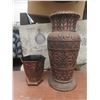 Image 10 : Coppercraft Wall Display Candle Holders And A 19" Floor Vase.