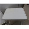 Image 6 : Folding Moon Chair And 2 Folding Adjustable Tables.
