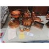 Coppercraft Cooking And Serving Ware - Kettle, Coffee Pot, And Napkin Holder.
