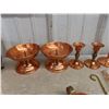 Image 2 : Copper Decor - Candle Holders, Napkin Holder, And Planters.