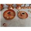 Image 4 : Copper Decor - Candle Holders, Napkin Holder, And Planters.