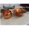 Image 6 : Copper Decor - Candle Holders, Napkin Holder, And Planters.
