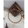 Image 5 : 4 Coppercraft Mirrors With Candle-Holder Wall Art (Butterflies And Hummingbirds) And 3 Hand Towel