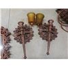 Image 8 : 4 Coppercraft Mirrors With Candle-Holder Wall Art (Butterflies And Hummingbirds) And 3 Hand Towel