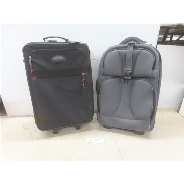 2 Soft-Sided Rolling Suitcases.