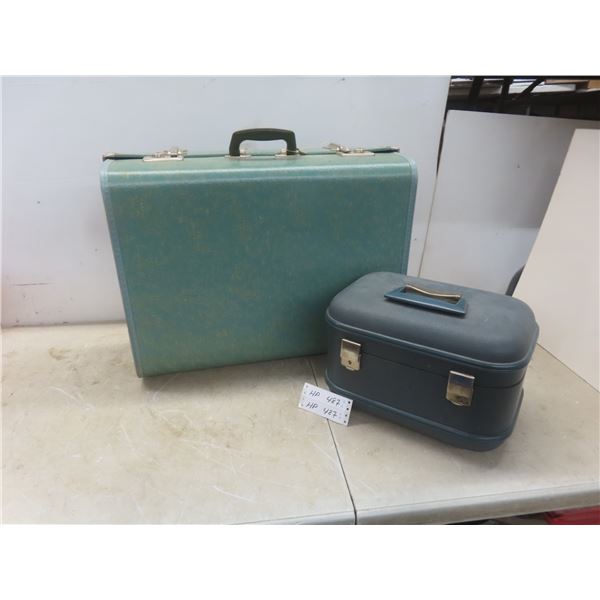 Vintage Suitcase And Overnight Case.