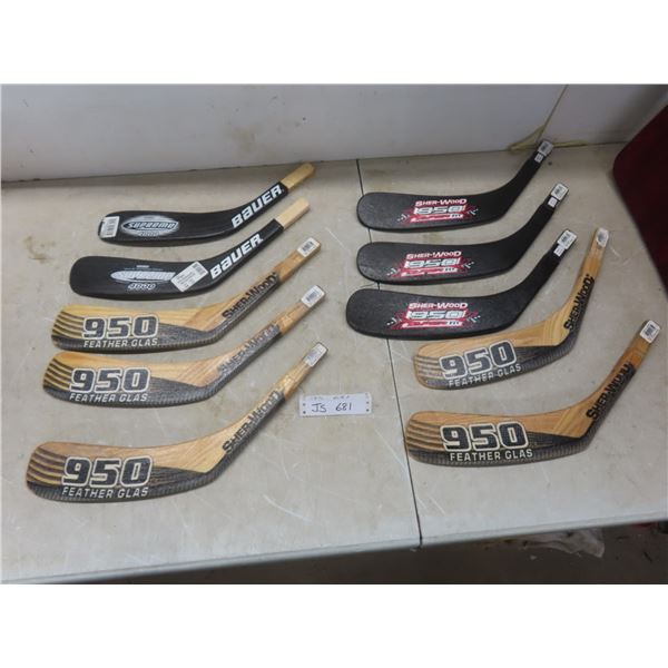 10 New Left-Handed Hockey-Stick Blades.