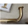 Image 3 : 2 x New Gold Colour Curtain Rod, Adjustable 48"-84" Width.