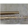 Image 4 : 2 x New Gold Colour Curtain Rod, Adjustable 48"-84" Width.