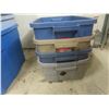 Image 4 : 9 Rubbermaid Totes Without Lids - Various Sizes.