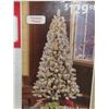 Image 4 : 6 Ft 5" Pre-Lit Flocked Frisco Pine Tree.