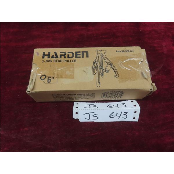Harden 3 Jaw Gear Puller, 6 .
