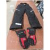 Image 1 : FXR Ski Pants (Size Youth 16) And Polaris Snowmobile Gloves (Size Medium).