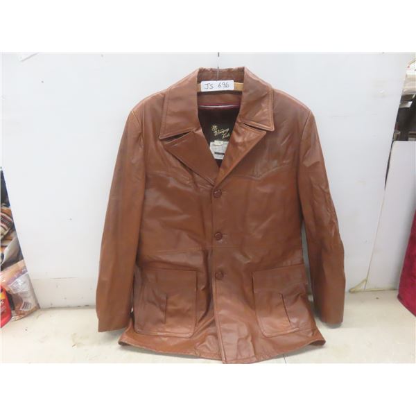 Vintage Winnipeg Leather Coat With Zip-Out Lining.