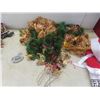 Image 13 : Assorted Christmas Decorations - Wreaths, Stockings, Garland Lights, Tree Ornaments, And Shelf